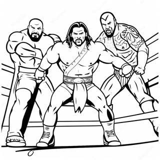 د Wwe سوپر سټارونو په عمل کې رنګولو پاڼه د رنګولو پاڼې