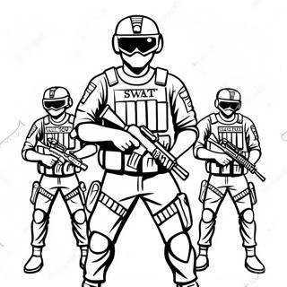 Swat ټیم رنګولوک پاڼه د رنګولو پاڼې