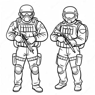 Swat ټیم رنګولوک پاڼه د رنګولو پاڼې