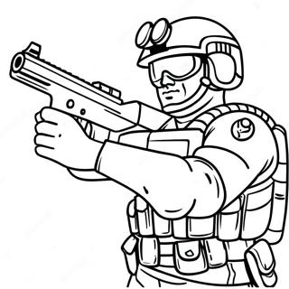 Swat افسر په عمل کې رنګولوک پاڼه د رنګولو پاڼې