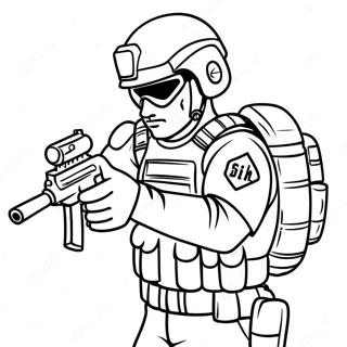Swat افسر په عمل کې رنګولوک پاڼه د رنګولو پاڼې