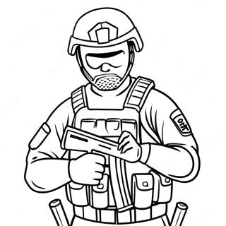 Swat افسر په عمل کې رنګولوک پاڼه د رنګولو پاڼې