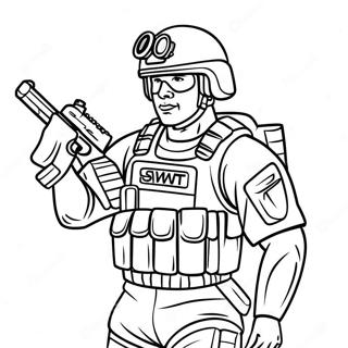 Swat افسر په عمل کې رنګولوک پاڼه د رنګولو پاڼې