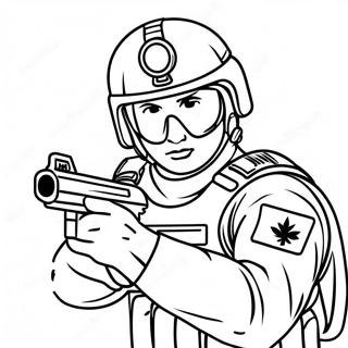 Swat افسر په عمل کې رنګولوک پاڼه د رنګولو پاڼې