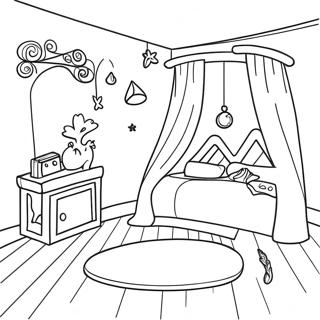 خیالي Room On The Broom رنګولو پاڼه د رنګولو پاڼې