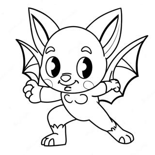 د عمل پوز سره متحرک Rouge The Bat رنګولو پاڼه د رنګولو پاڼې