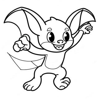 د عمل پوز سره متحرک Rouge The Bat رنګولو پاڼه د رنګولو پاڼې