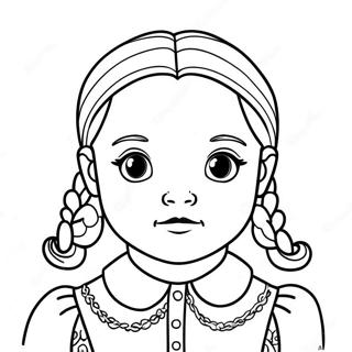ښکلی Wednesday Addams د رنګولو پاڼه د رنګولو پاڼې