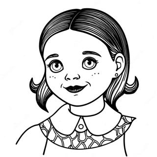 وېرونکي Wednesday Addams د رنګولو پاڼه د رنګولو پاڼې