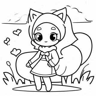 د Gacha Life Wolf Girl رنګولو پاڼه د رنګولو پاڼې