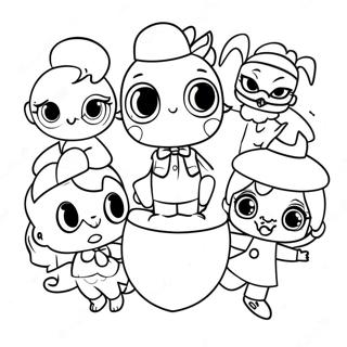 Colorful Lol Surprise Characters Coloring Page د رنګولو پاڼې