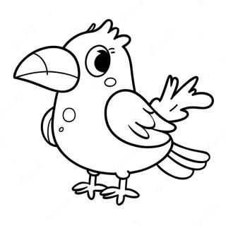 ښکلی کارټون غراب رنگین پاڼه د رنګولو پاڼې