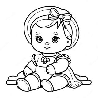 بچۍ ګوډاګی رنګین پاڼه د رنګولو پاڼې