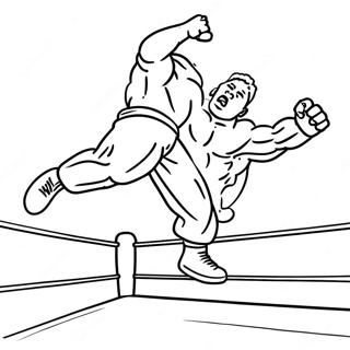 د متحرک Wwe غېږې د مخالف پر ټوپ رنګولو پاڼه د رنګولو پاڼې