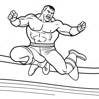 د متحرک Wwe غېږې د مخالف پر ټوپ رنګولو پاڼه د رنګولو پاڼې