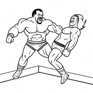 د متحرک Wwe غېږې د مخالف پر ټوپ رنګولو پاڼه د رنګولو پاڼې