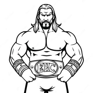 د لوی Triple H د دوه کمربندو سره رنګولو پاڼه د رنګولو پاڼې