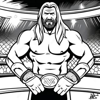 د لوی Triple H د دوه کمربندو سره رنګولو پاڼه د رنګولو پاڼې