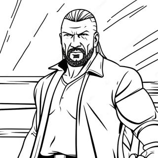 د عمل ډک Triple H د رنګ په مېدان کښې رنګولو پاڼه د رنګولو پاڼې