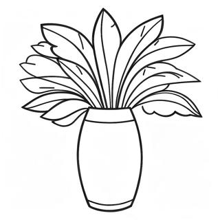 Simple Modern Vase Coloring Page د رنګولو پاڼې